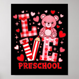 Valentijnsdag Liefde Pre School Leraar Poster