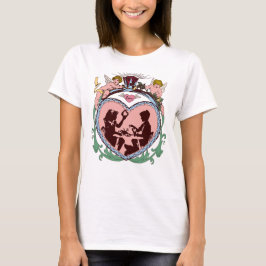 Valentijnsdag Liefde Rococo Stijl met Cherubijnen T-shirt