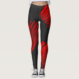 Valentijnsdag, Liefde, Rode Hart, Dansen, Oefening Leggings