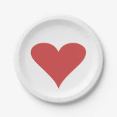 Valentijnsdag liefde romantische hartvorm papieren bordje (Voorkant)