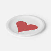 Valentijnsdag liefde romantische hartvorm papieren bordje (Gekanteld)