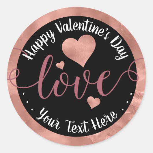 Valentijnsdag Liefde Ronde Sticker (Voorkant)