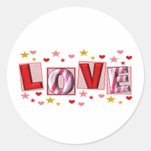Valentijnsdag liefde ronde sticker