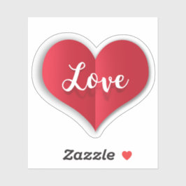 Valentijnsdag Liefde Rood Hart Sticker