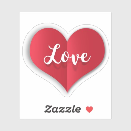 Valentijnsdag Liefde Rood Hart Sticker (Vel)