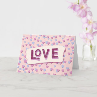 Valentijnsdag Liefde Roze en Blauwe Harten Kaart