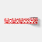 Valentijnsdag liefde roze, rood en wit satijnen lint (Voorkant)