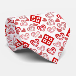 Valentijnsdag liefde roze, rood en wit stropdas