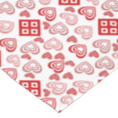 Valentijnsdag liefde roze, rood en wit tafelkleed (Gekanteld)