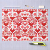 Valentijnsdag liefde roze, rood en wit tissuepapier (Craft)