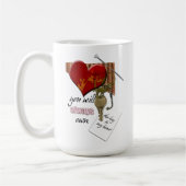 Valentijnsdag liefde sleutel tot mijn hart koffiemok (Links)