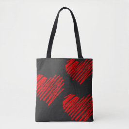 Valentijnsdag, Liefde Tote, Rode Hartentas Tote Bag