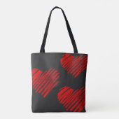Valentijnsdag, Liefde Tote, Rode Hartentas Tote Bag (Achterkant)