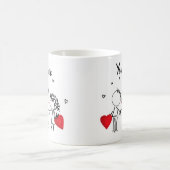 Valentijnsdag liefde vakantie gepersonaliseerd koffiemok (Center)