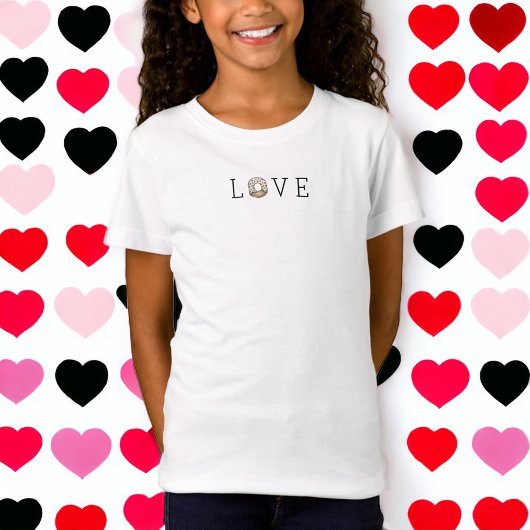 Valentijnsdag Liefde Wit Frosted Donut Strooiers T-shirt