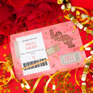 Valentijnsdag Liefdes Koppels Pizza Nacht Coupon