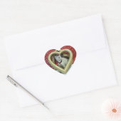 Valentijnsdag - Liefdes Phoenix - Kat / Kitten Hart Sticker (Envelop)