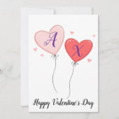 Valentijnsdag Liefdesbrief Met Aangepaste Beginlet Feestdagenkaart (Voorkant)