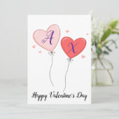 Valentijnsdag Liefdesbrief Met Aangepaste Beginlet Feestdagenkaart (Staand voorkant)
