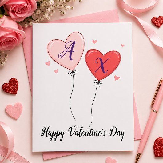 Valentijnsdag Liefdesbrief Met Aangepaste Beginlet Feestdagenkaart