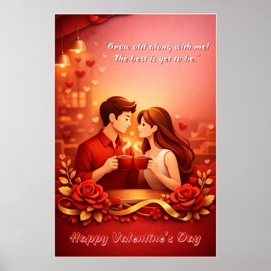 Valentijnsdag Liefdescitaat Poster (Voorkant)