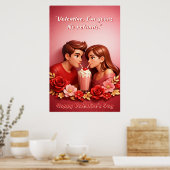 Valentijnsdag Liefdescitaat Poster (Keuken)