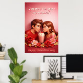Valentijnsdag Liefdescitaat Poster (Thuiskantoor)