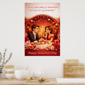 Valentijnsdag Liefdescitat Poster (Keuken)
