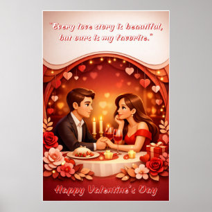 Valentijnsdag Liefdescitat Poster