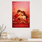 Valentijnsdag Liefdescitat Poster (Keuken)