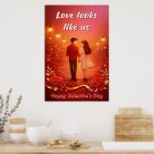 Valentijnsdag Liefdescitat Poster (Keuken)