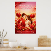Valentijnsdag Liefdescitatieposter Poster (Keuken)