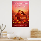 Valentijnsdag Liefdescitatieposter Poster (Keuken)