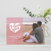 Valentijnsdag Liefdesfoto Feestdagenkaart (Staand voorkant)