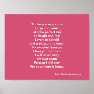 Valentijnsdag liefdesgedicht poster