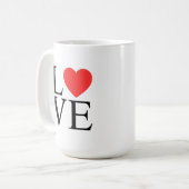 Valentijnsdag Liefdeshart Grafisch Koffiemok (Voorkant links)