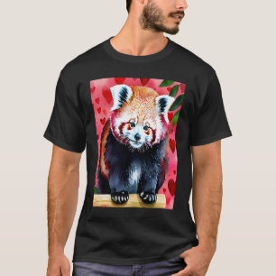 Valentijnsdag Liefdeshart Rode Panda Vriendin Fi T-shirt
