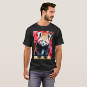 Valentijnsdag Liefdeshart Rode Panda Vriendin Fi T-shirt (Voorkant volledig)