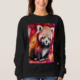 Valentijnsdag Liefdeshart Rode Panda Vriendin Trui