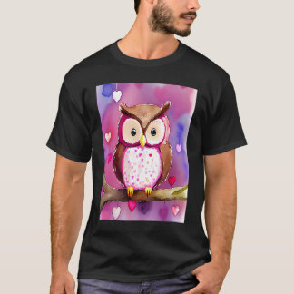 Valentijnsdag Liefdeshart Uil Teddy Meisje T-shirt