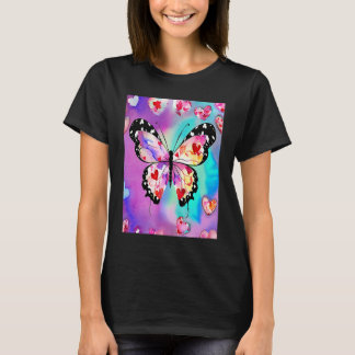 Valentijnsdag Liefdeshart Vlinder Vriendin Verloof T-shirt