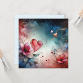 Valentijnsdag Liefdeskaarten  Kaart (Voorkant / Achterkant in situ)