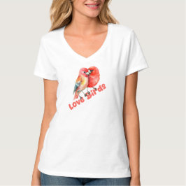 Valentijnsdag Liefdesvogels T-shirt