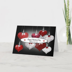 Valentijnsdag, liefje, harten feestdagen kaart
