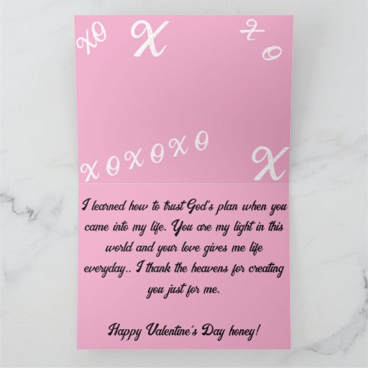 Valentijnsdag Liefje Kaart (Binnen)