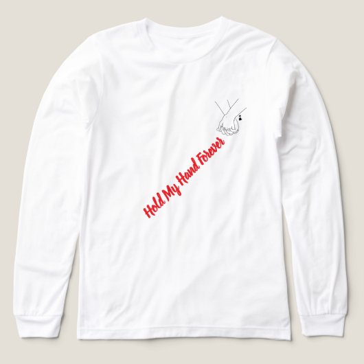 Valentijnsdag Lijnkunst Elkaar Vasthoudende T-Shir Tri-Blend Shirt (Voorkant)