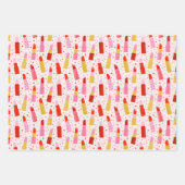 Valentijnsdag Lipsticks en Harten Inpakpapier Vel (Voorkant 2)