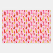 Valentijnsdag Lipsticks en Harten Inpakpapier Vel (Voorkant)