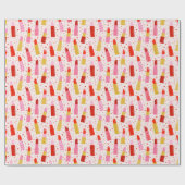 Valentijnsdag Lipsticks op crème Cadeaupapier (Vlak)