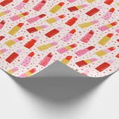 Valentijnsdag Lipsticks op crème Cadeaupapier (Hoek)